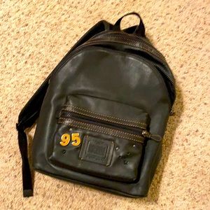 Coach Academy Backpack in Black.